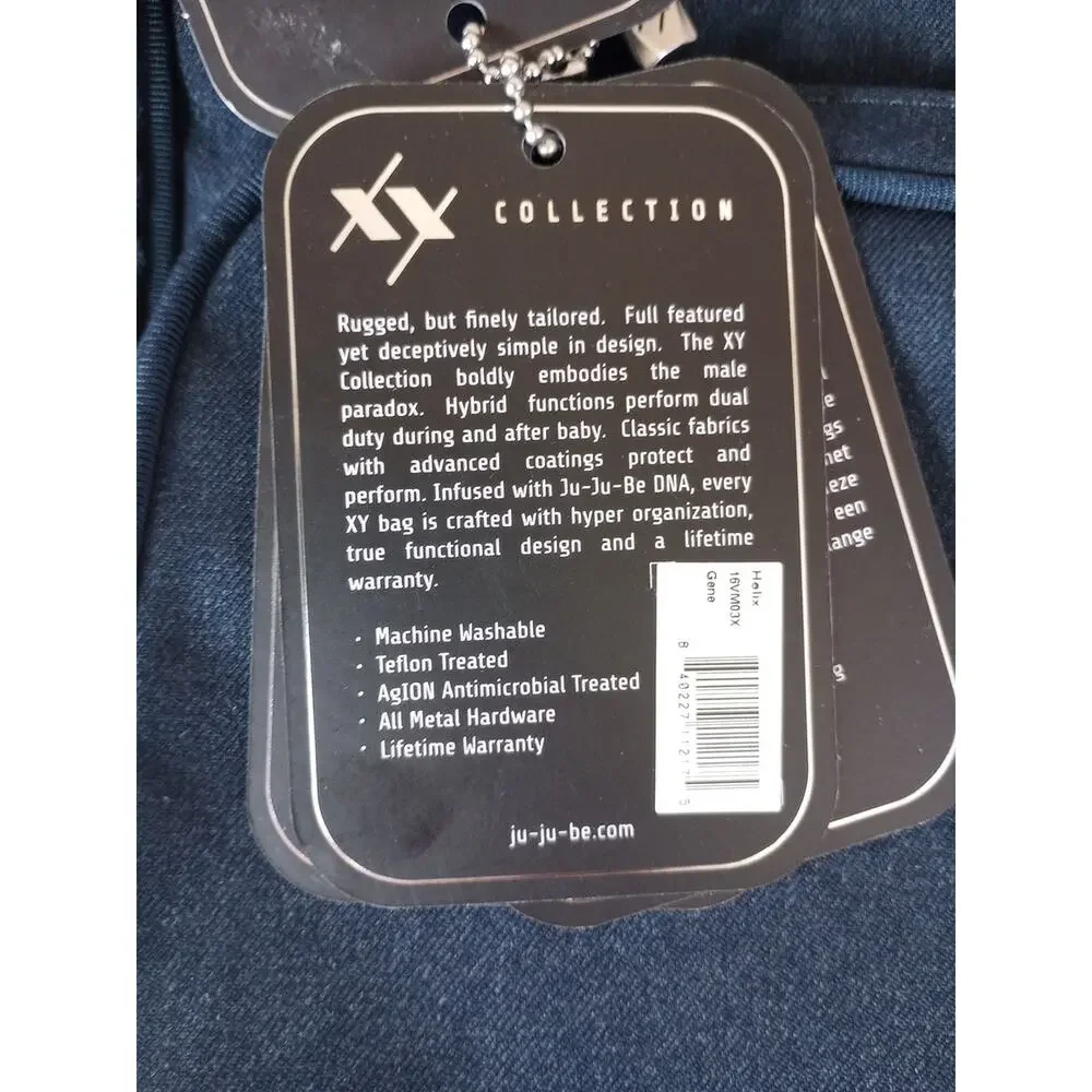Ju Ju Be Men's XY Collection Helix Diaper Bag Messenger Tote Blue